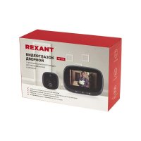 Видеоглазок дверной DV-115 с цветным LCD-дисплеем 4.3дюйм с функцией записи фото/видео по движ. встр. звонок ночн. реж. работы Rexant 45-1115