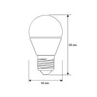 Лампа светодиодная LED8-G45/830/E27 8Вт шар 3000К тепл. бел. E27 720лм 170-265В Camelion 12392