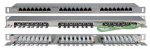 Патч-панель PPHD-19-24-8P8C-C5E-SH-110D высокой плотн. 19дюйм 0.5U 24 порта RJ45 кат.5E Dual IDC Hyperline 244077